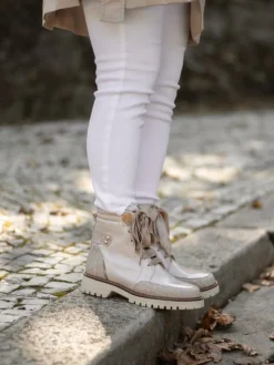 Bota Bege Estilo Militar Feminina Raquel 06