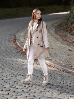 Bota Bege Estilo Militar Feminina Raquel 06