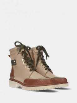 Bota Bege Estilo Militar Feminina Raquel 07