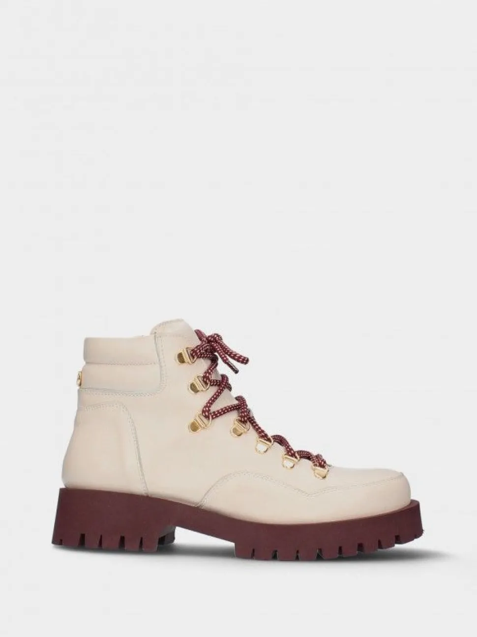 Bota Branco Com Atacadores Para Mulher Nicole 01