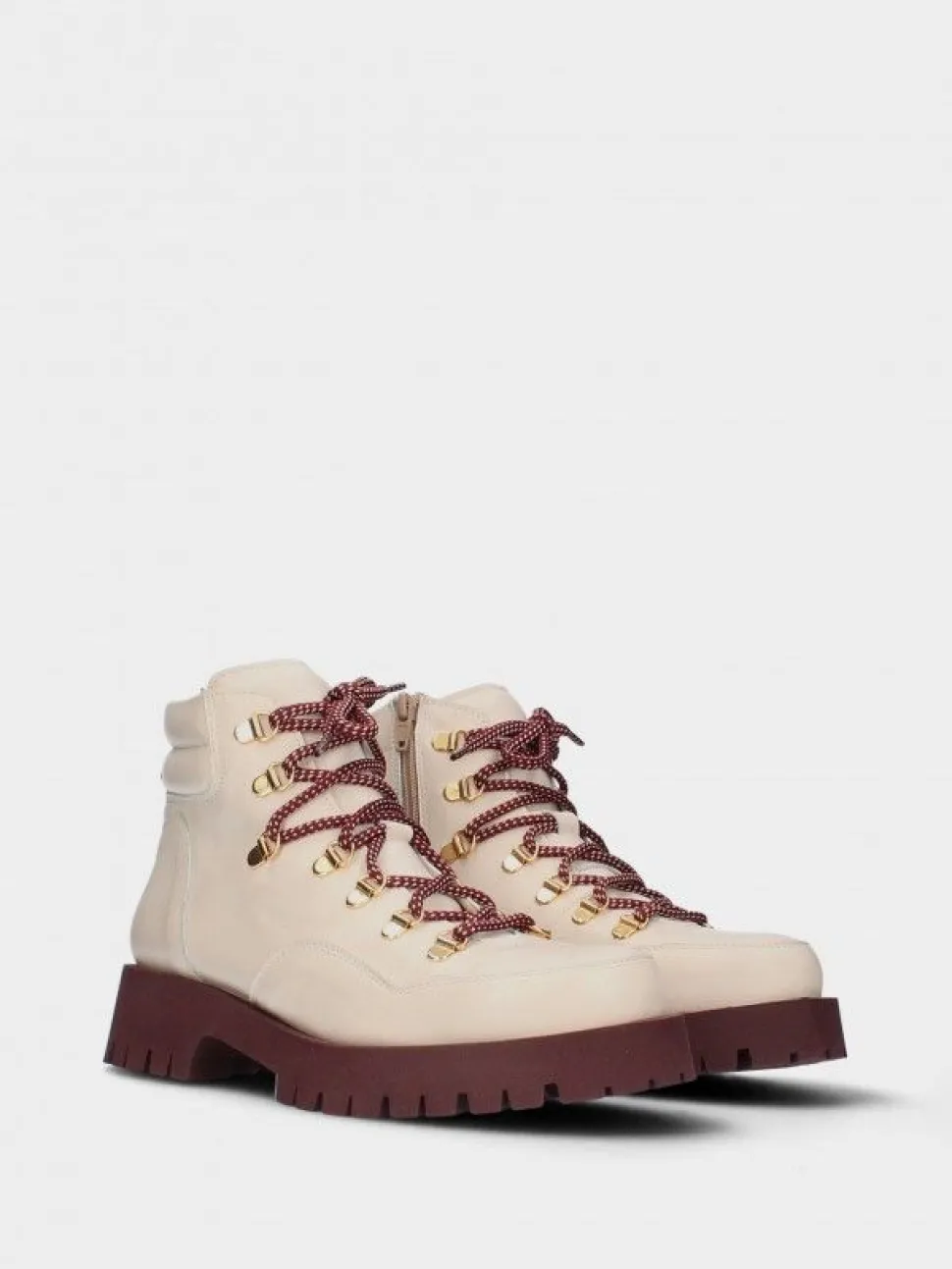 Bota Branco Com Atacadores Para Mulher Nicole 01