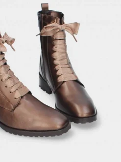 Bota Castanho Estilo Militar Feminina Telma 13