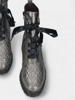 Bota Cinzenta Estilo Militar Raquel 34