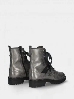 Bota Cinzenta Estilo Militar Raquel 34