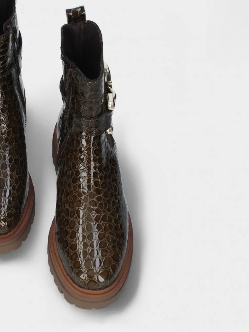 Bota Kaki Com Sola Chunky Raquel 28