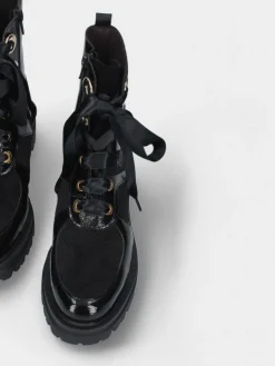 Bota Preta Estilo Militar Raquel 35