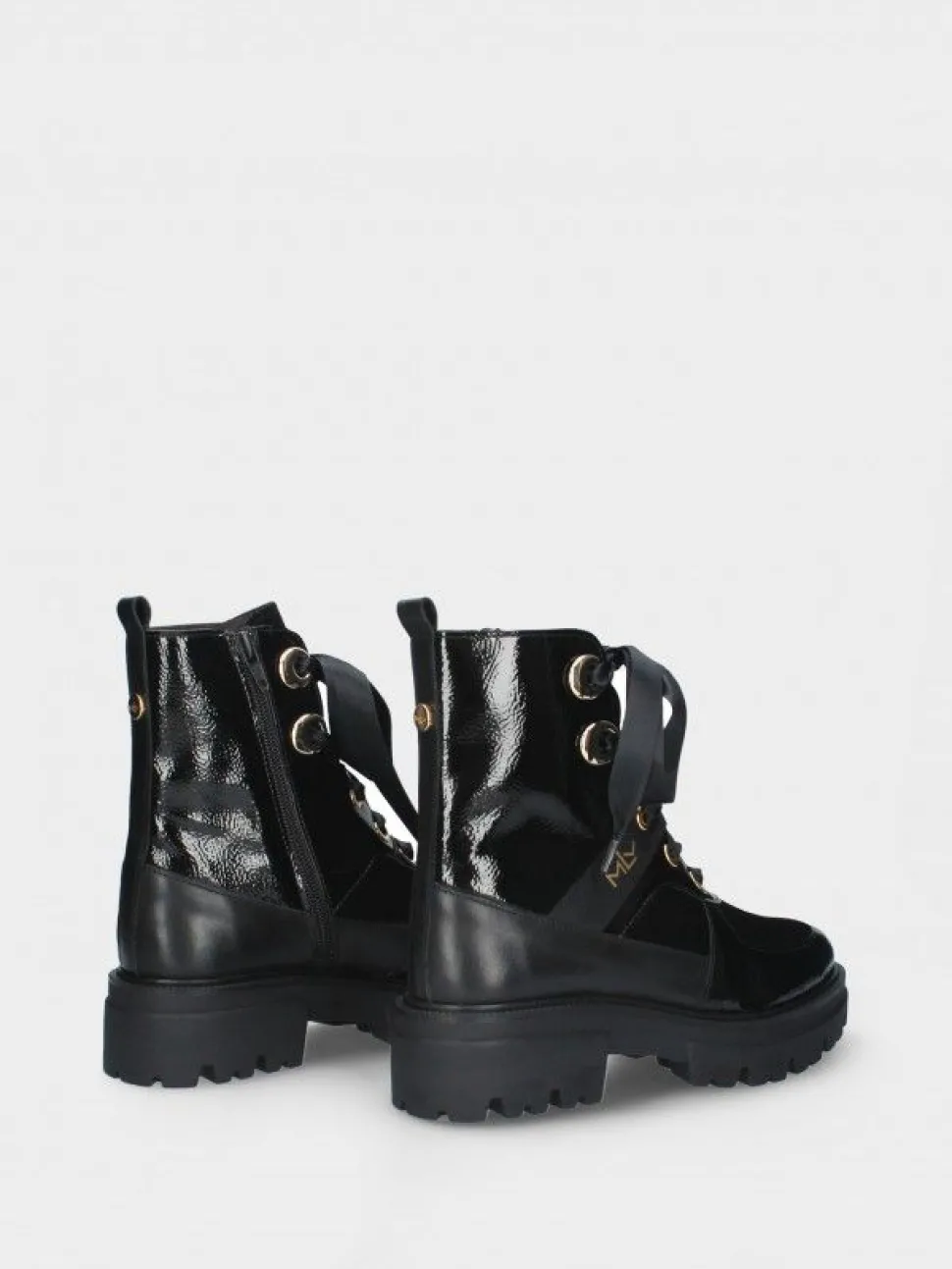 Bota Preta Estilo Militar Raquel 35