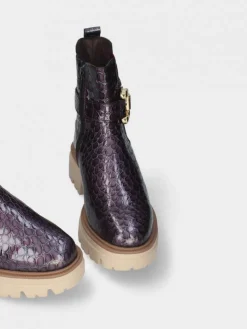 Bota Roxa Com Sola Chunky Raquel 28