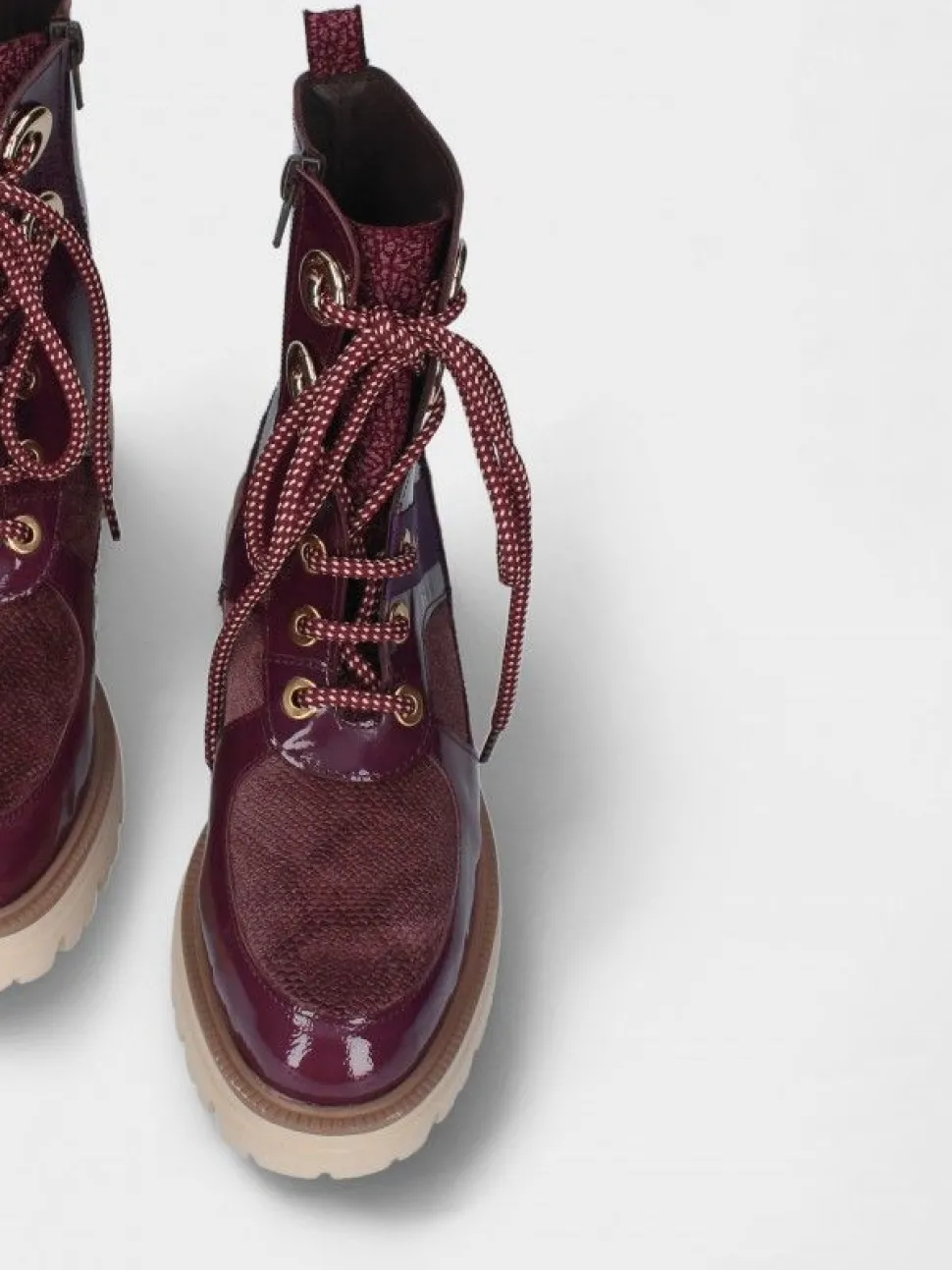 Bota Roxa Estilo Militar Raquel 35