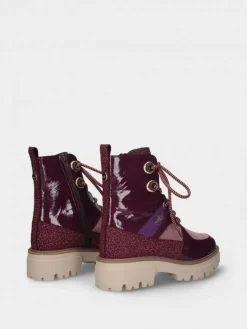 Bota Roxa Estilo Militar Raquel 35