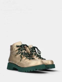 Bota Verde Com Atacadores Para Mulher Nicole 01