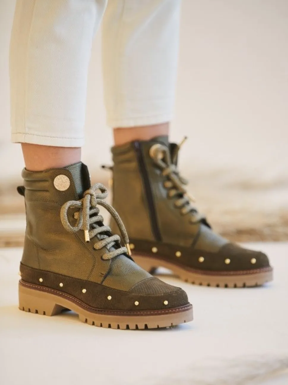 Bota Verde Estilo Militar Feminina Raquel03