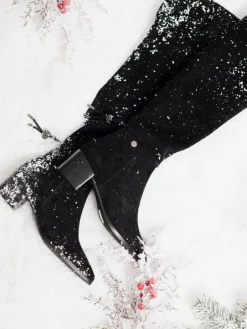 Botas Preta De Cano Alto Para Mulher