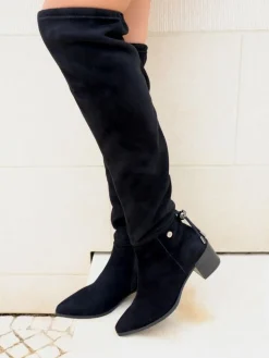 Botas Preta De Cano Alto Para Mulher