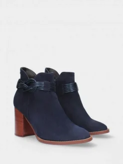 Botim Azul Salto Alto Para Mulher Cecilia 16