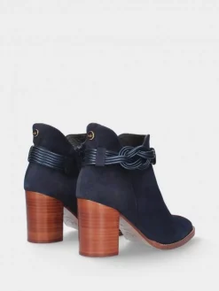 Botim Azul Salto Alto Para Mulher Cecilia 16