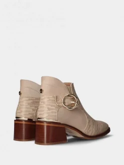 Botim Bege De Salto Para Mulher Tania 12