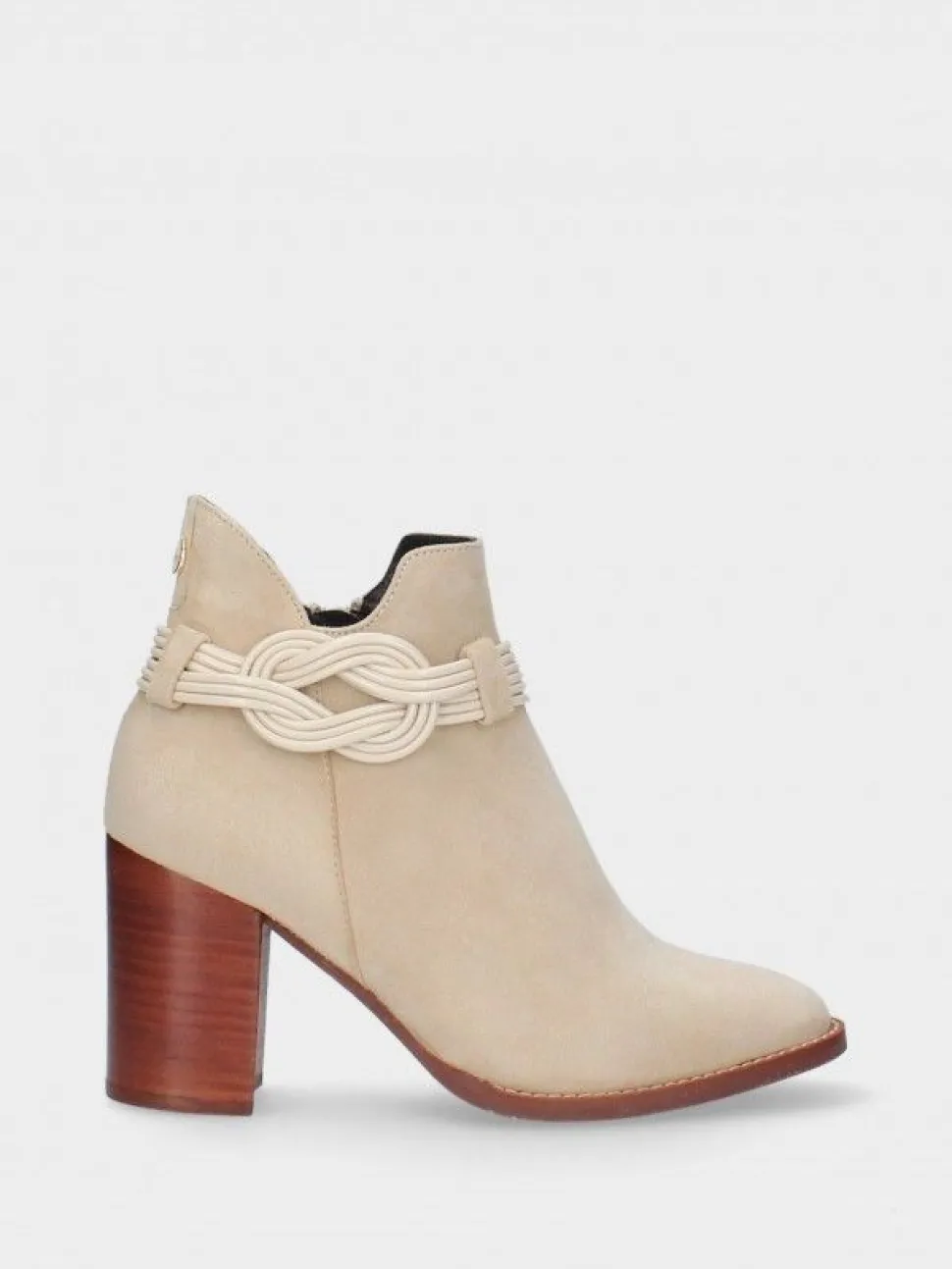 Botim Bege Salto Alto Para Mulher Cecilia 16