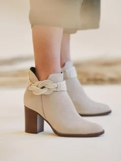 Botim Bege Salto Alto Para Mulher Cecilia 16