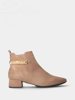 Botim Bege Salto Para Mulher Lidia 28