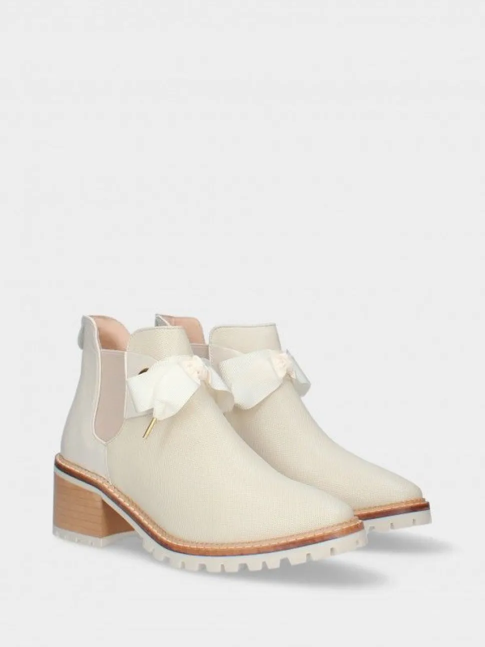 Botim Branco De Salto Para Mulher Tania 14