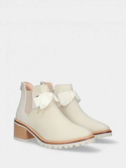 Botim Branco De Salto Para Mulher Tania 14