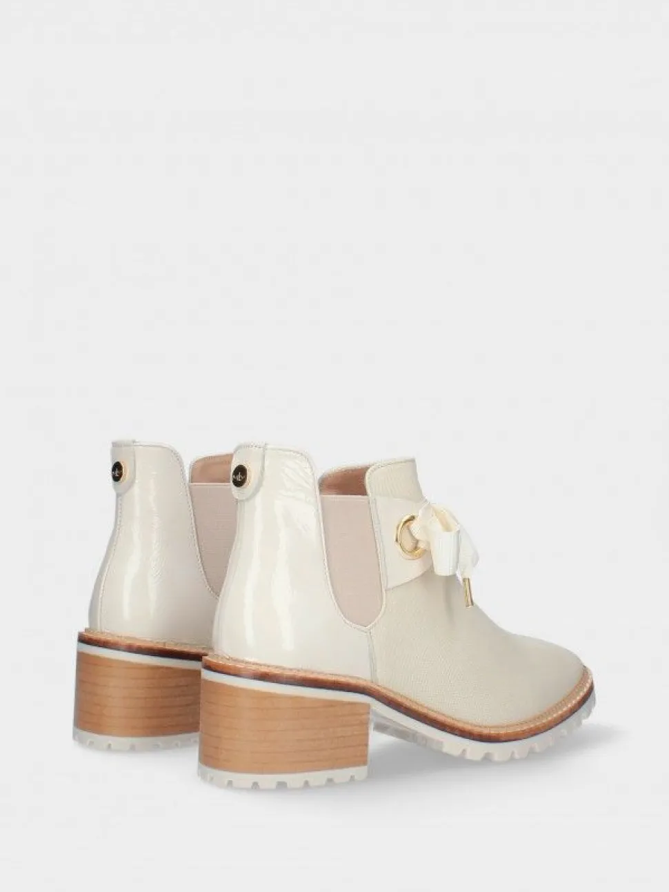 Botim Branco De Salto Para Mulher Tania 14