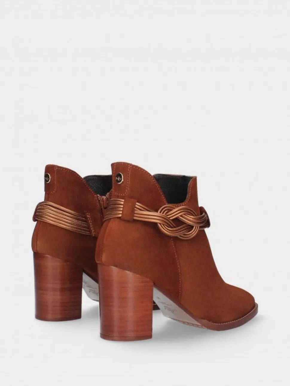 Botim Camel Salto Alto Para Mulher Cecilia 16