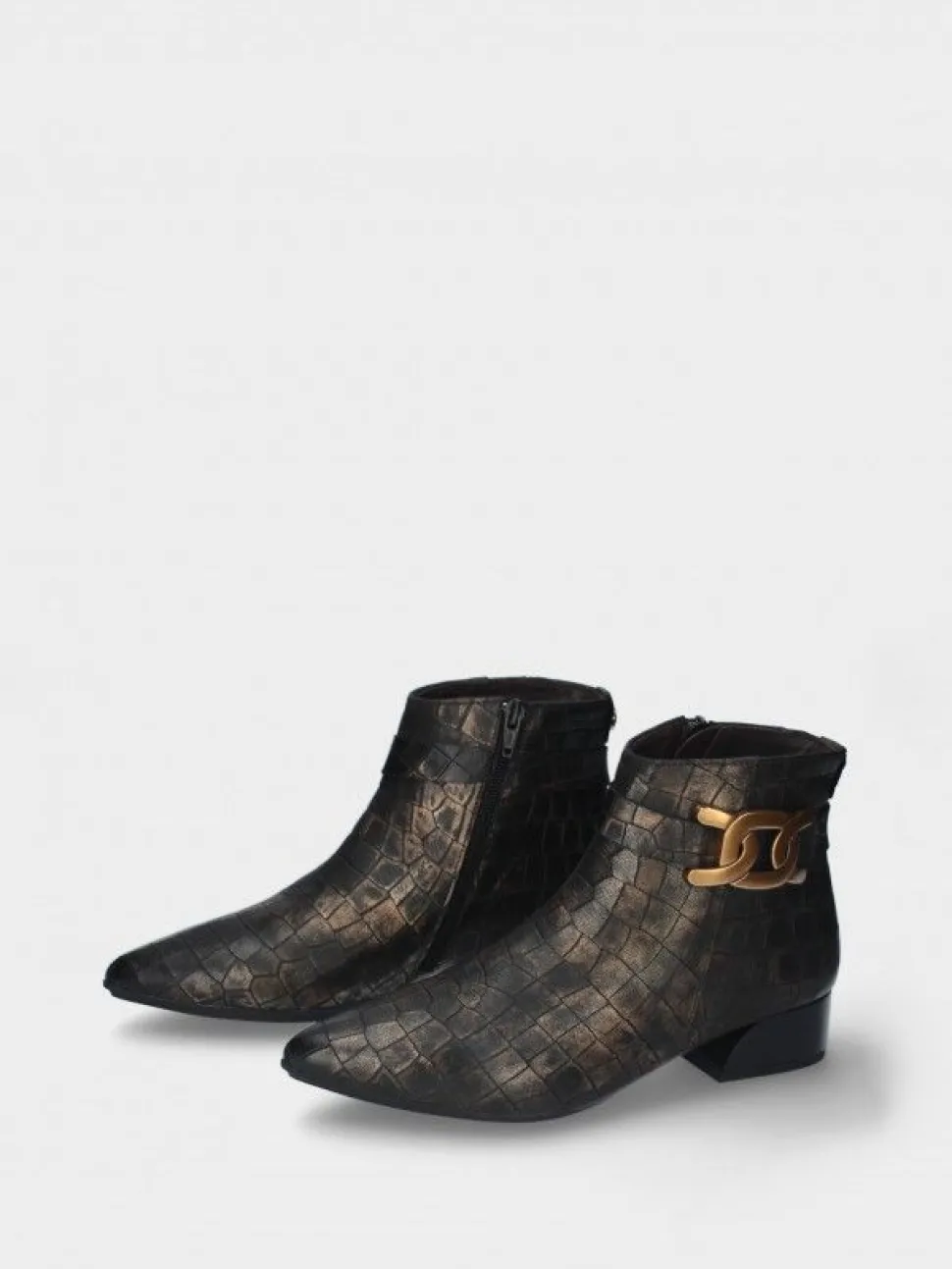 Botim Castanho Salto Baixo Lidia 32