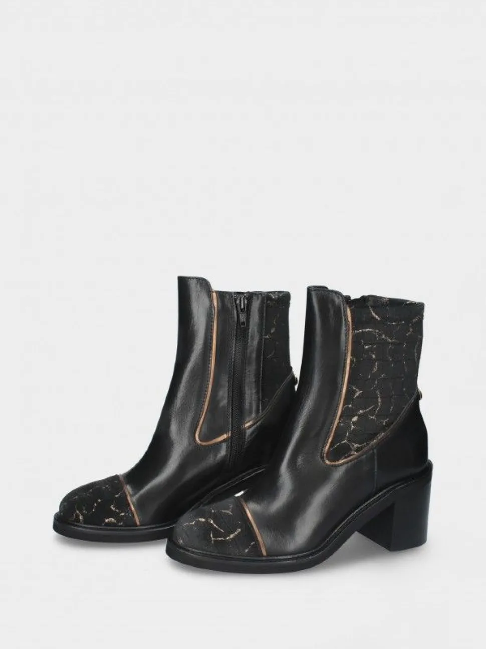 Botim Preto Salto Alto Sandra 02