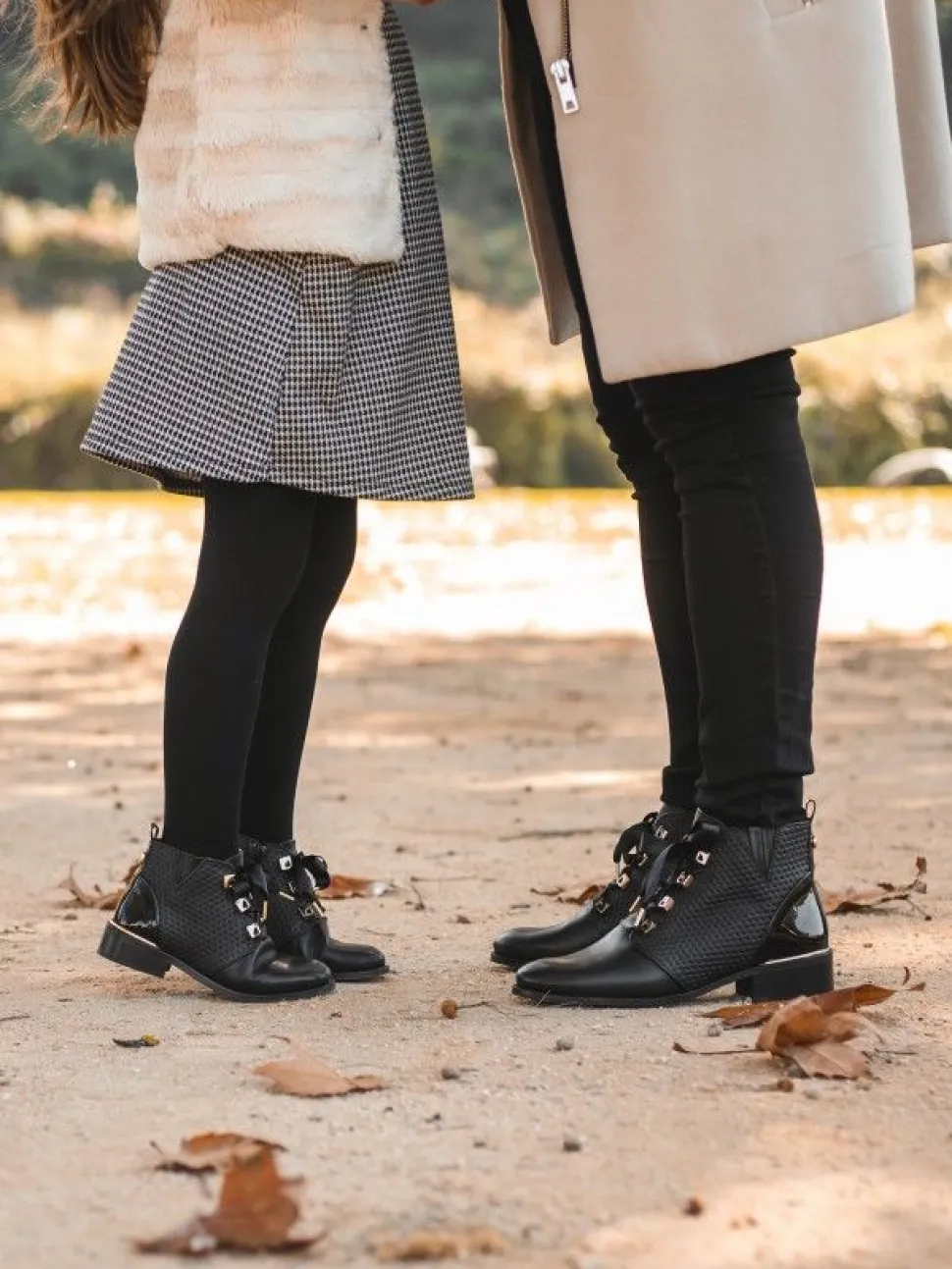 Botins De Crianca Pretos