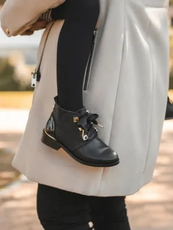 Botins De Crianca Pretos