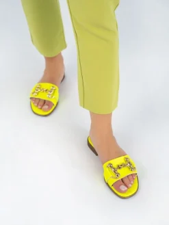 Chinelo Neon Amarelo Salto Raso Luca 10