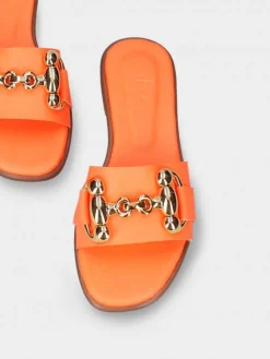 Chinelo Neon Laranja Salto Raso Luca 10