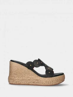 Chinelo Preto De Cunha Alta Para Mulher Paula 01