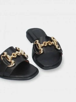 Chinelo Preto Raso Para Mulher Luca 09