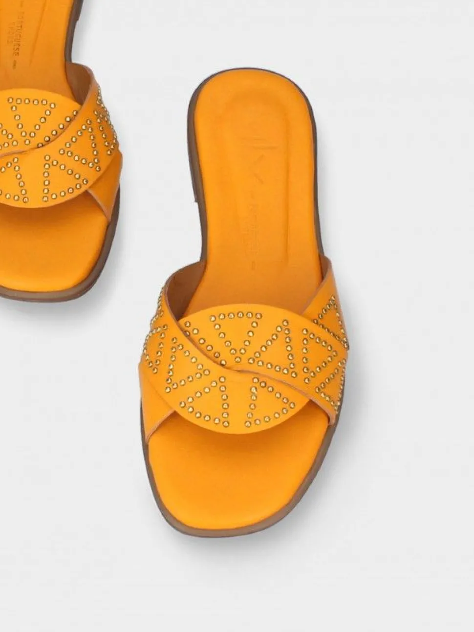 Chinelo Salto Raso Laranja Para Mulher Luca 05