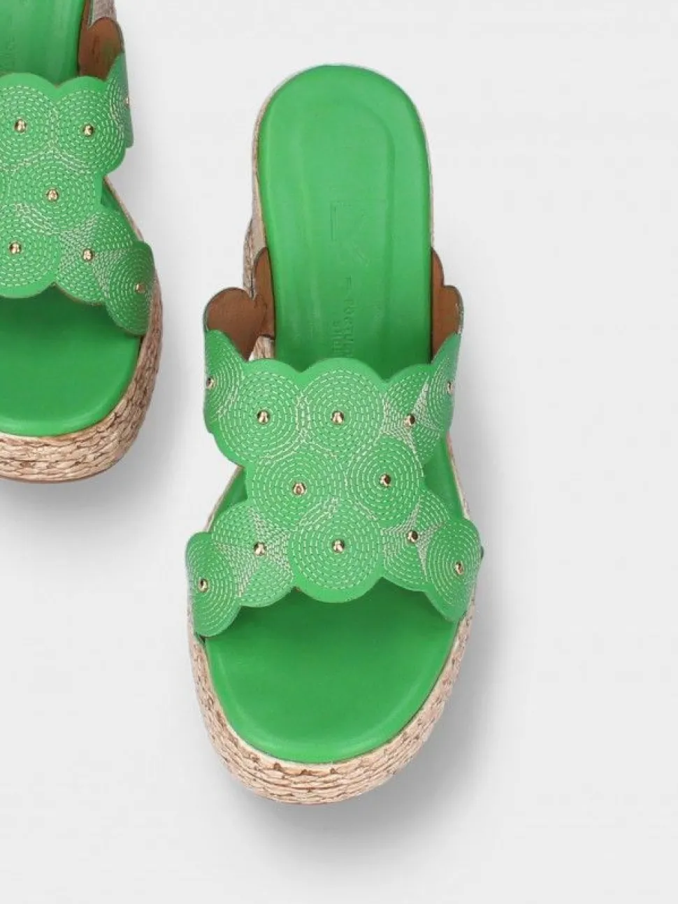 Chinelo Verde De Cunha Alta Para Mulher Paula 01