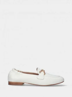 Mocassim Branco Com Salto Raso Para Mulher Dina 27