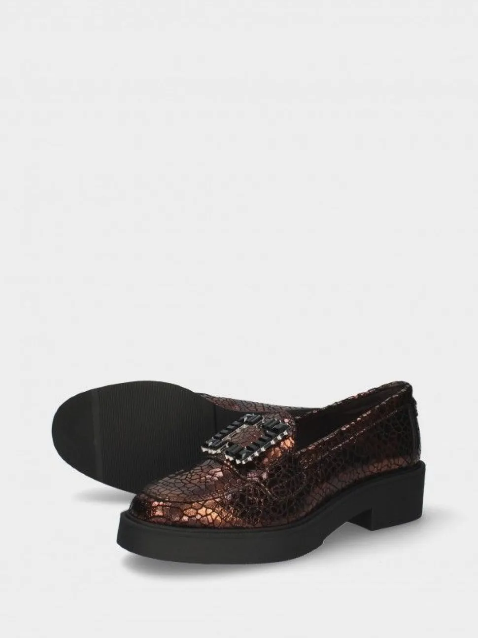 Mocassim Castanho Com Plataforma Raquel 21