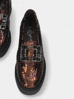 Mocassim Castanho Com Plataforma Raquel 21