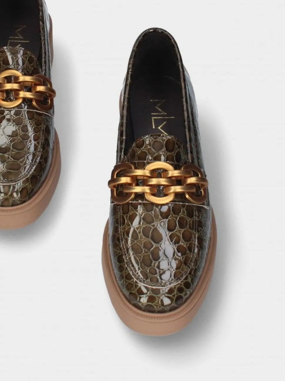 Mocassim Kaki Com Plataforma Raquel 19