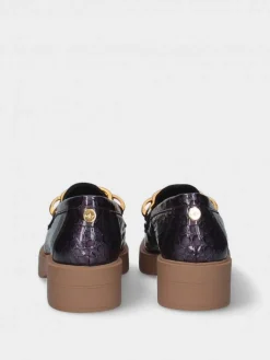 Mocassim Roxo Com Plataforma Raquel 19