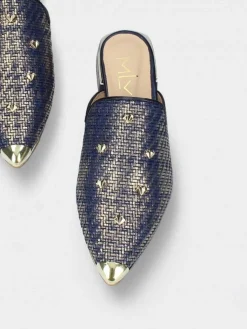 Mules Azul Para Mulher Lea 60