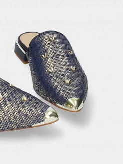 Mules Azul Para Mulher Lea 60