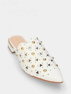 Mules Brancos Para Mulher Lea47