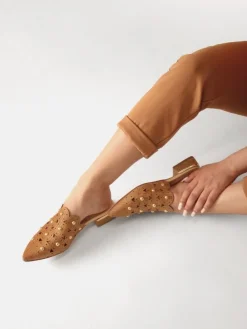 Mules Camel Para Mulher Lea57