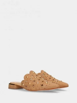 Mules Camel Para Mulher Lea57