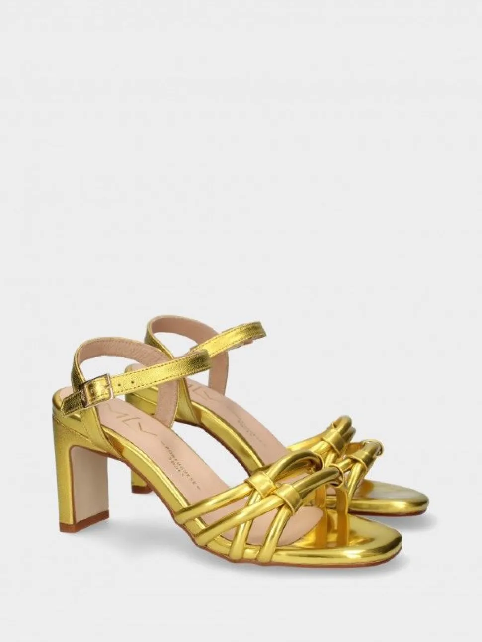 Sandalia Amarela Salto Alto Camila 42