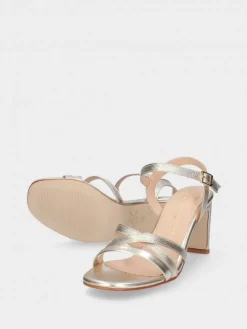 Sandalia Dourada Para Cerimonia Camila45